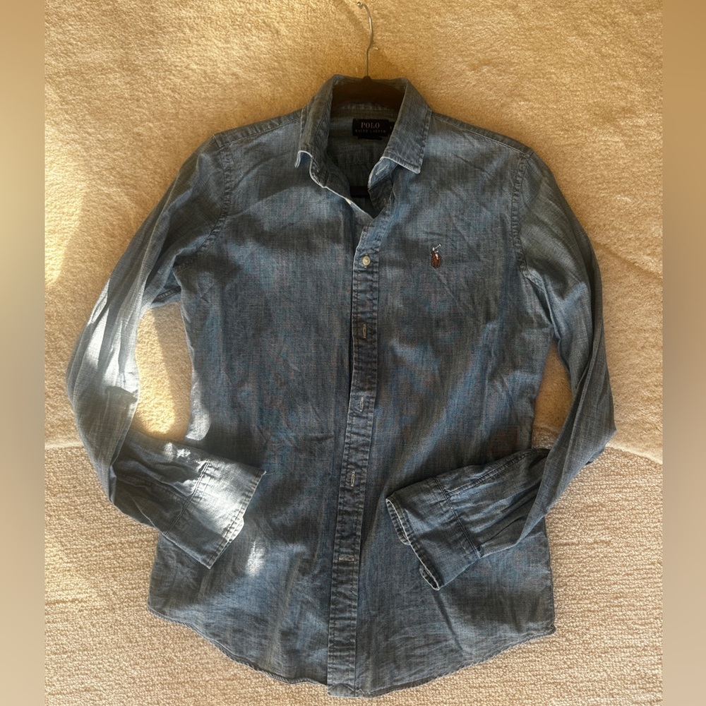EUC Polo Ralph Lauren denim button down shirt